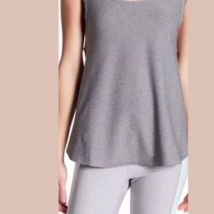 X Gottex Cutout Top Heather Gray Small Petite, New